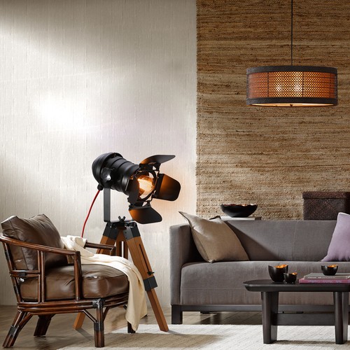 Led vintage stehleuchte tripod - stehleuchte,